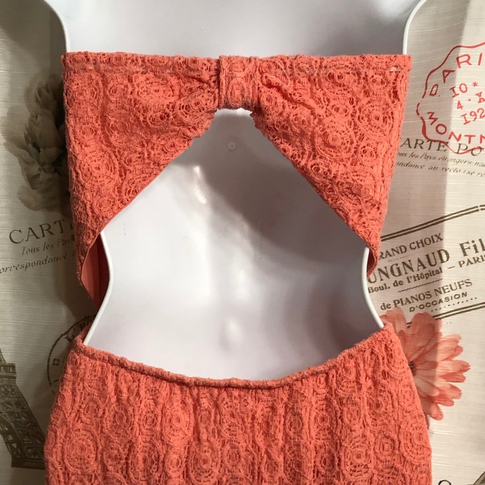 (🛍️ 2 for 8.00) Orange Strapless Maxi Dress - Picture 6 of 9